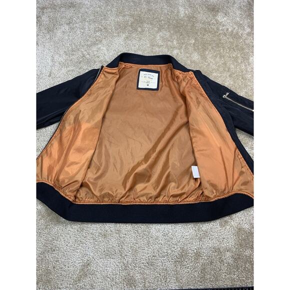 Ci Sono Womens Originals Black Rain Jacket Size S Gold zipper Spring Summer - Picture 4 of 7